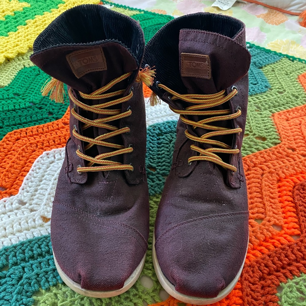 Toms Mens Brown Boots Sz 11